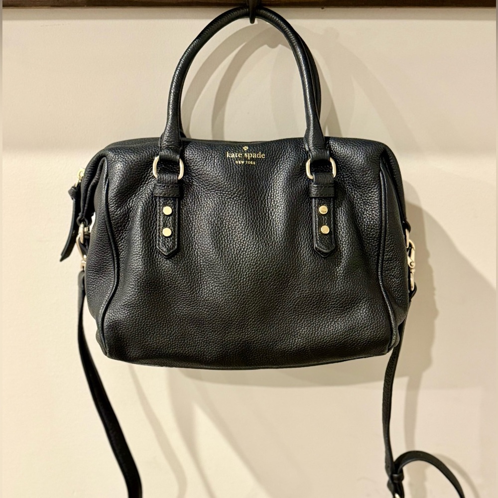 Kate Spade Black Pebbled Leather Satchel - Picture 2 of 4